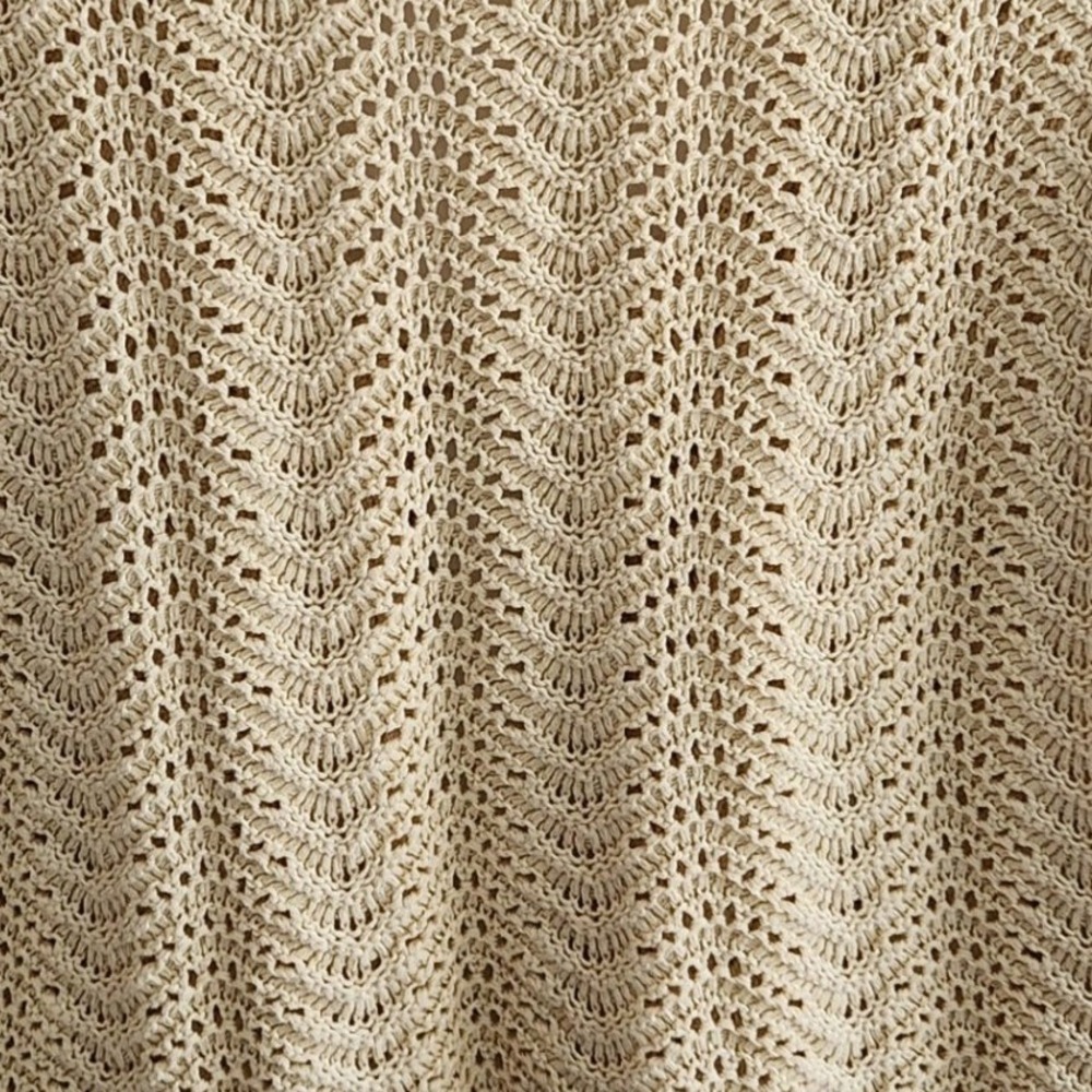 Lucky Brand Chevron Pointelle Knit Tie Front Sweater Vest Cottagecore Fairy - Picture 3 of 8
